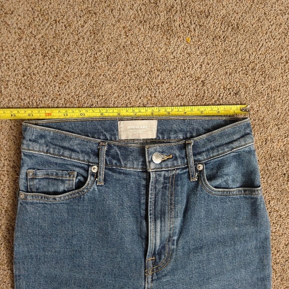 EVERLANE Jeans Womens 24 Blue Original Cheeky HighWaisted Straight OrganicCotton - Picture 9 of 12